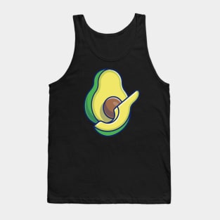 Floating Avocado Slice Cartoon Tank Top